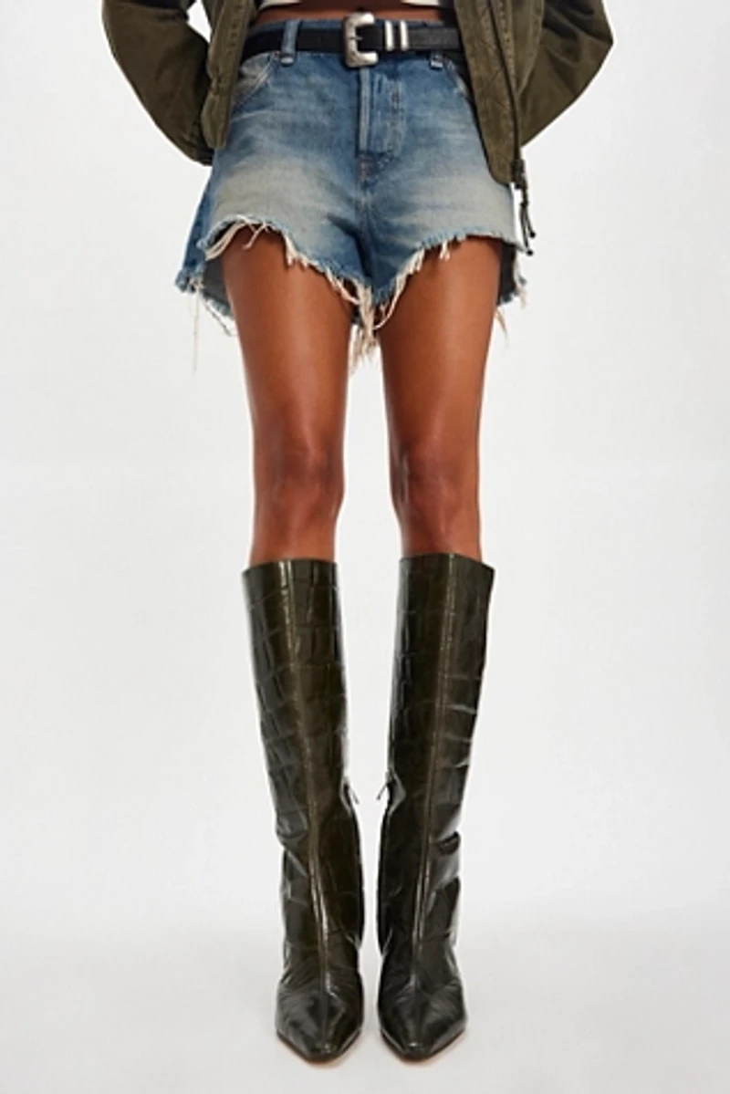 Sylvia Croc Tall Boots