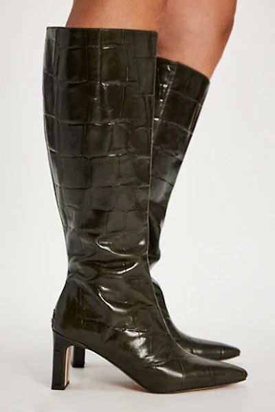 Sylvia Croc Wide Calf Tall Boots