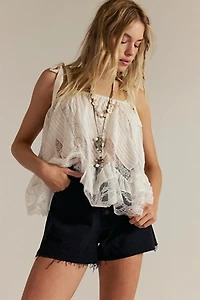 We The Free Angelika Denim Mid-Thigh Shorts