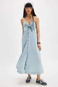 Via Denim Midi Dress