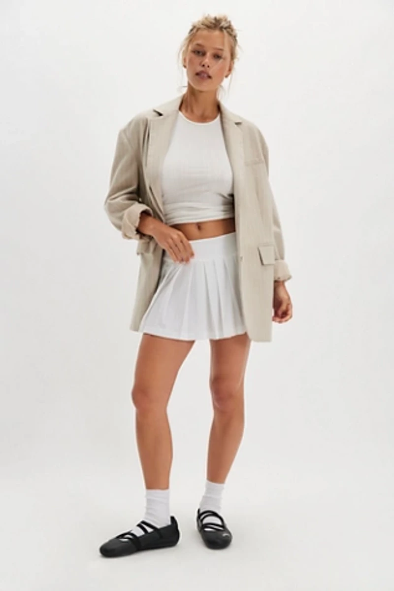 Norma Kamali Pleated Pickleball Skirt