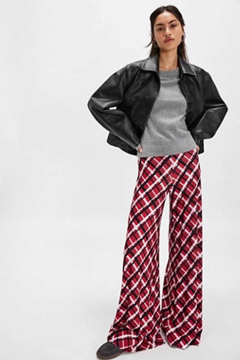Norma Kamali Elephant Printed Pants