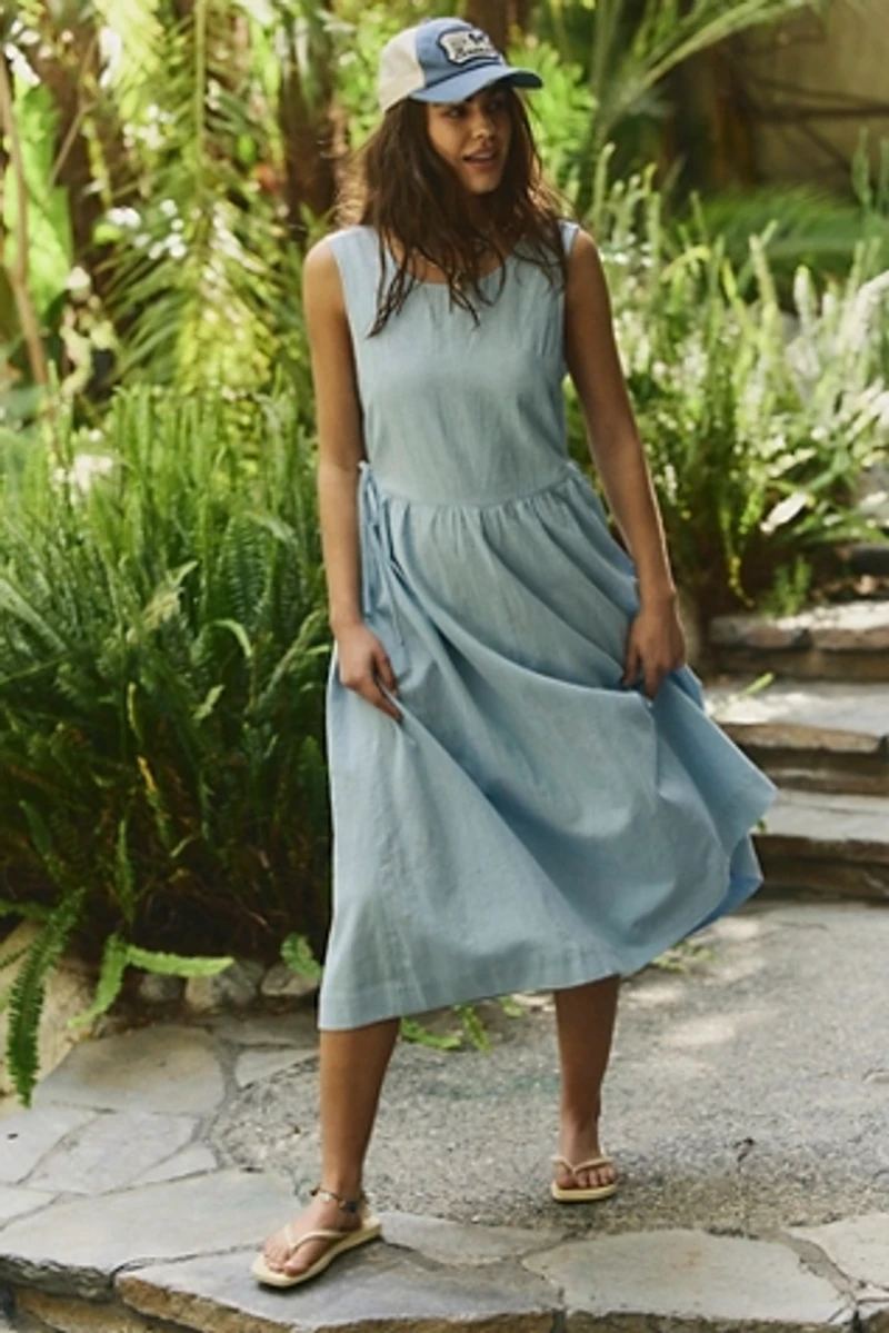 Madeline Cotton-Linen Midi Dress