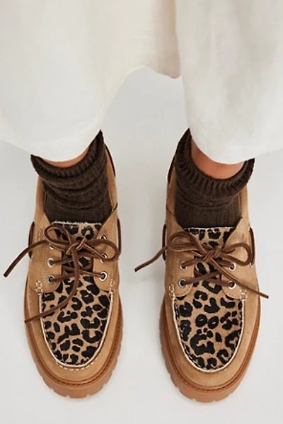 Timberland Stone Street Leopard Platform Boat Shoes