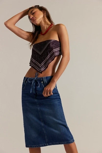 We The Free Stella Denim Column Skirt