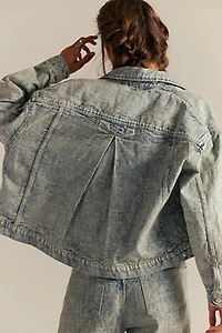 We The Free Opal Swing Jacquard Denim Jacket