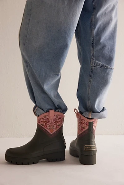 Barbour X Farm Rio Thais Ankle Wellington Rain Boots