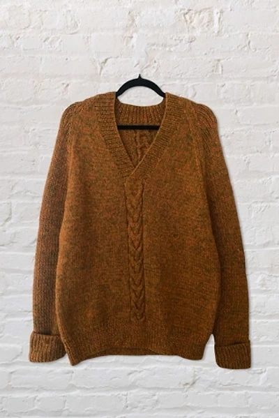 1970s Rust Handknit Sweater Selected By Ritual Vintage