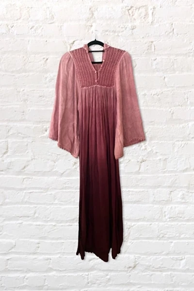 1970s Ombré Dyed Hooded Peasant Dress Selected By Ritual Vintage