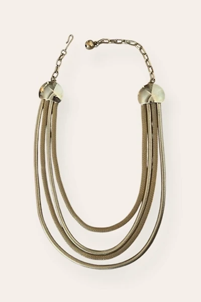 Vintage 1980's Gold Tone Multi-Strand Necklace Selected By Afterlife Boutique