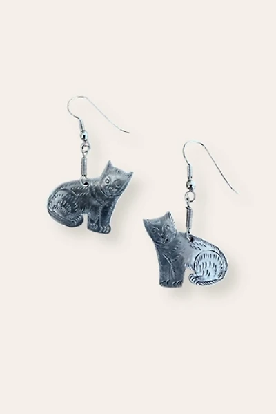 Vintage 1990's Cat Earrings Selected By Afterlife Boutique