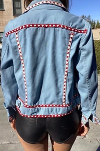 Vintage 1960s Customized Hearts Levis Denim Jacket Selected by Cherry