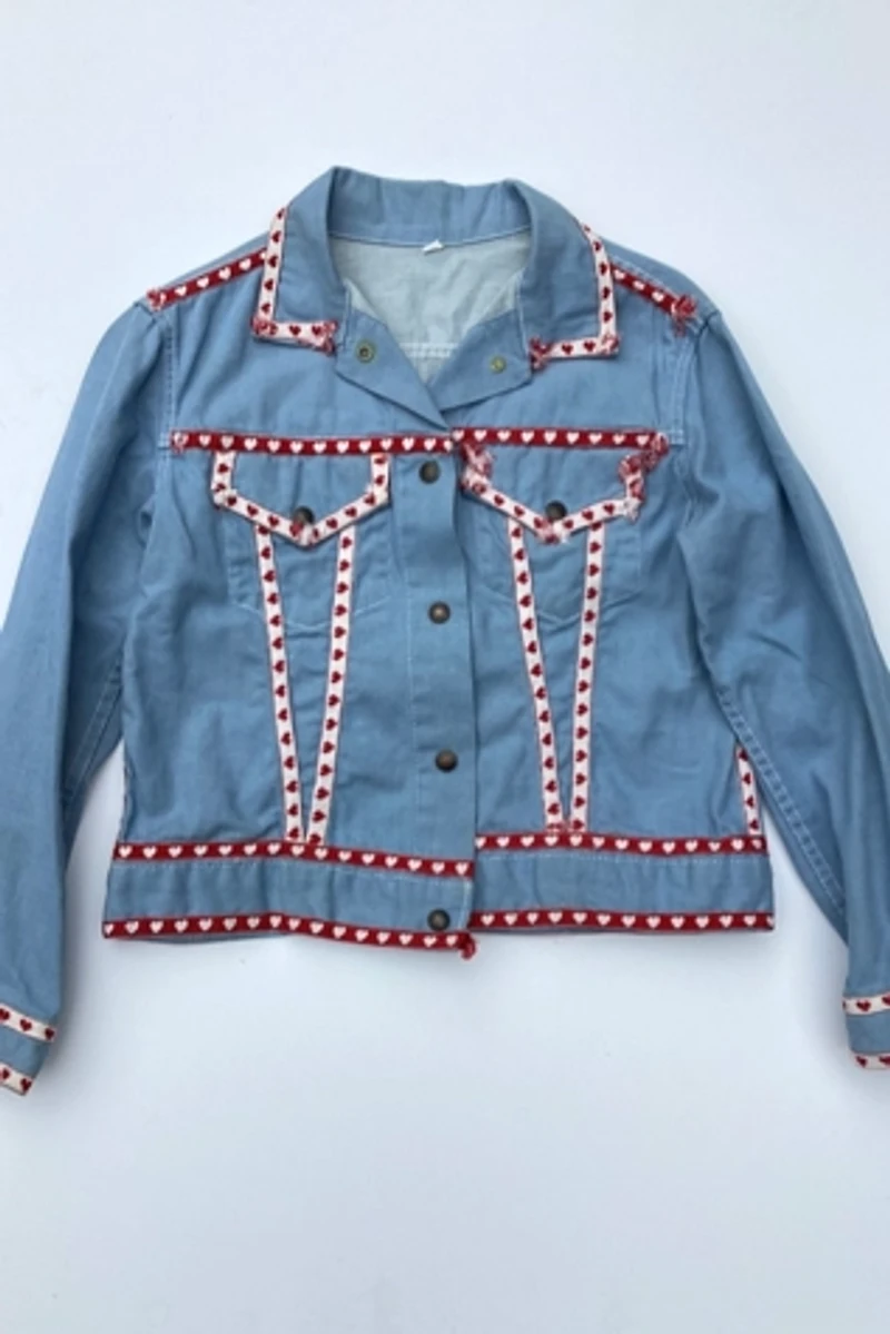 Vintage 1960s Customized Hearts Levis Denim Jacket Selected by Cherry