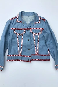 Vintage 1960s Customized Hearts Levis Denim Jacket Selected by Cherry