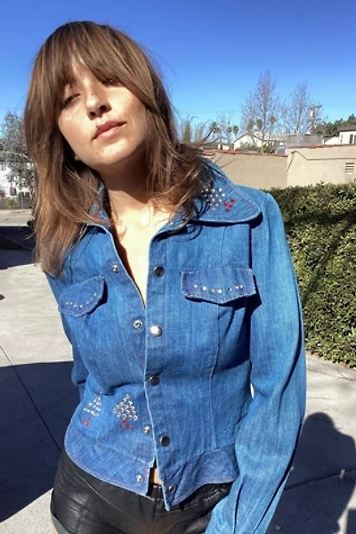 Vintage 1970s Customized Rhinestone Star Denim Jacket Selected by Cherry