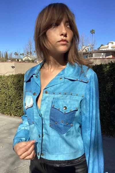 Vintage 1960s Studded Faux Denim Jacket Selected by Cherry