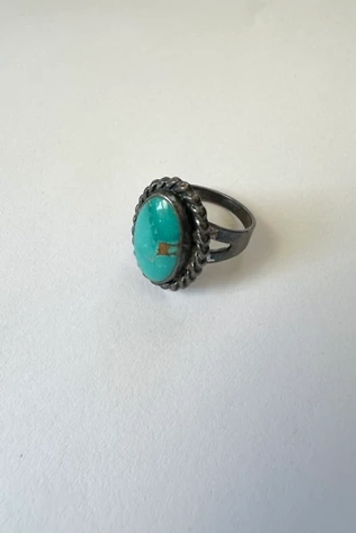 Vintage Sterling Silver and Turquoise Ring Selected by Grievous Angel Vintage