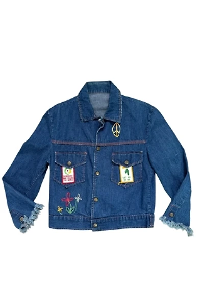 Vintage 1970s Patched Denim Hippy Jacket Selected By Vintage Warrior