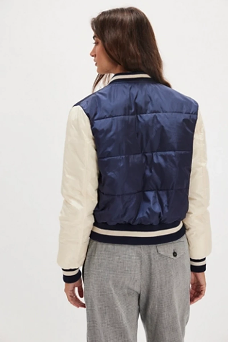 MOTHER Pillow Talk Letterman Jacket