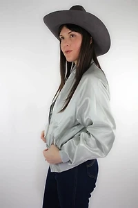 The Countrymen Silver Satin Western Vintage Jacket Selected By Moons + Junes Vintage