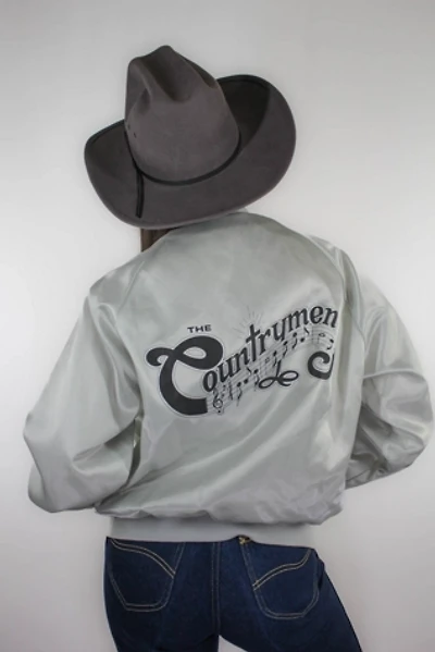 The Countrymen Silver Satin Western Vintage Jacket Selected By Moons + Junes Vintage
