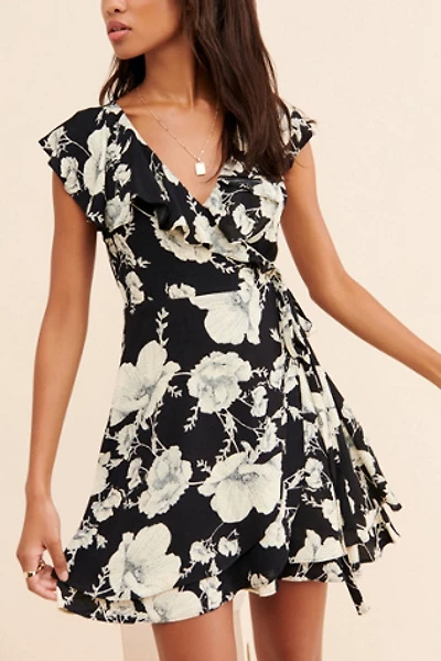 french quarter wrap mini dress Free People French Quarter Dress - Yellow Wrap Dress