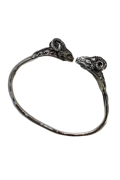 Vintage Sterling Double Ram Bypass Bracelet Selected by Lux Revival