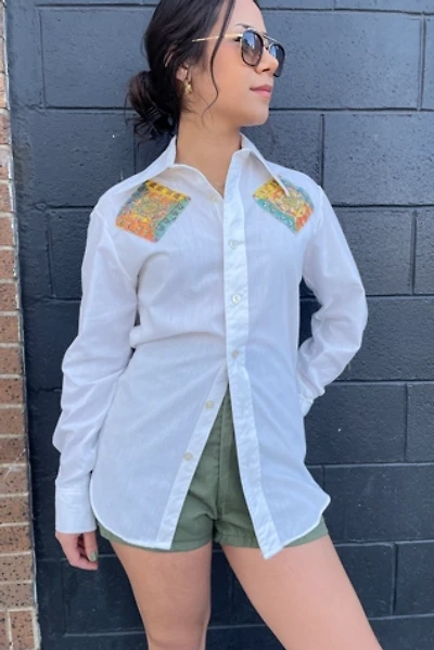 Vintage 1970's Quilted Applique Mandala Shirt Selected by FernMercantile