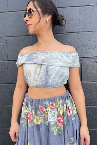 Vintage Cropped Ruffle Top Selected by FernMercantile