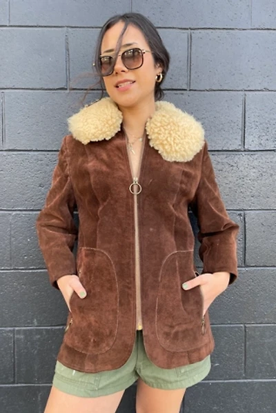 Vintage 1970's Brown Suede Penny Lane Jacket Selected by FernMercantile