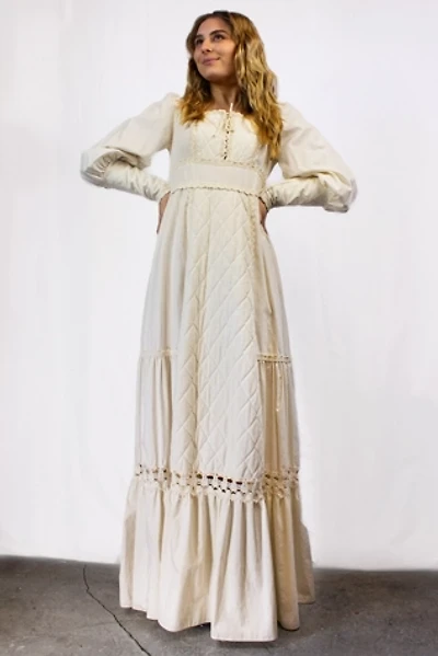 Vintage 70s Gunne Sax Quilted Corset Dress Selected by Black Shag Vintage