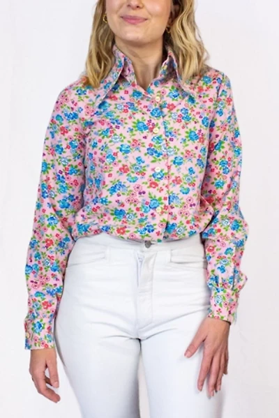 Vintage 70s Mihitabel Floral Button Up Shirt Selected by Black Shag Vintage