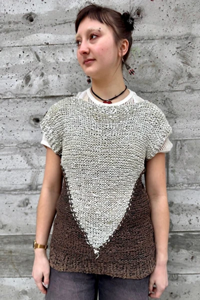 Vintage 1980s Woven Leather Vest Selected by Nomad Vintage