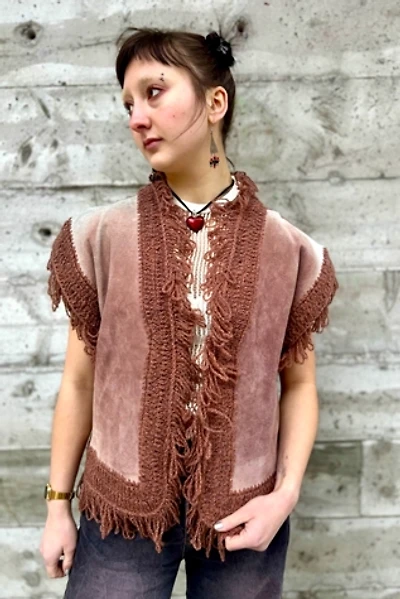 Vintage 1970's Suede Fringe Vest Selected by Nomad Vintage