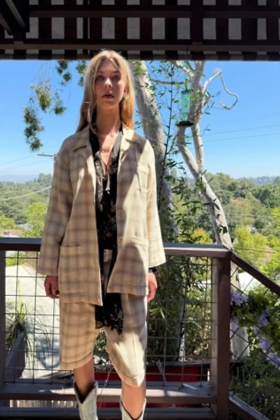 Vintage 1990s Plaid Wool Crepe Shorts Suit Selected by Personal Choice