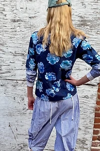 Ungaro Floral Button Up Short Sleeve Vest Top Selected by Persona Choice