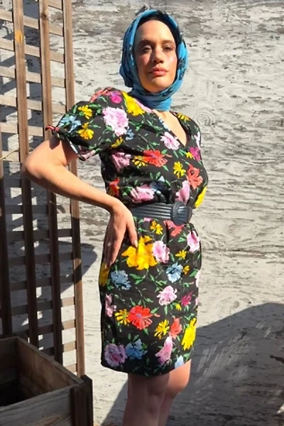 Vintage 1980s Ungaro Floral Shift Dress Selected by Personal Choice
