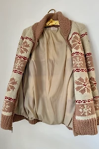 60's Snowflake Cowichan Knit Cardigan Selected by Wax Plant