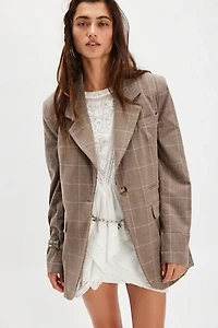 Paper Cut Pinstripe Blazer