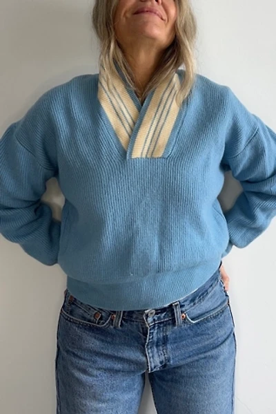 Vintage Light Blue Wool Swiss Ski Sweater Selected by KA.TL.AK