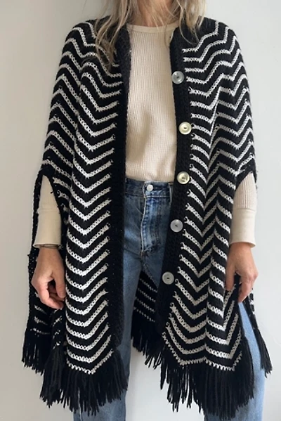 Vintage Hand Made Striped Long Cape Selected by KA.TL.AK