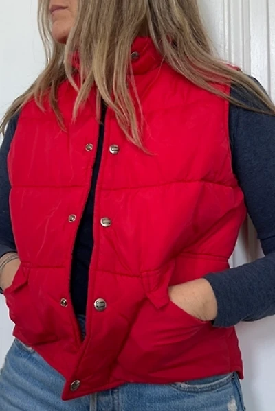 Vintage Red Woolrich Puffer Vest Selected by KA.TL.AK