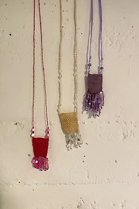 Y2k Handmade Crochet Mystic Pouch Necklace Selected by BusyLady Baca & The Goods