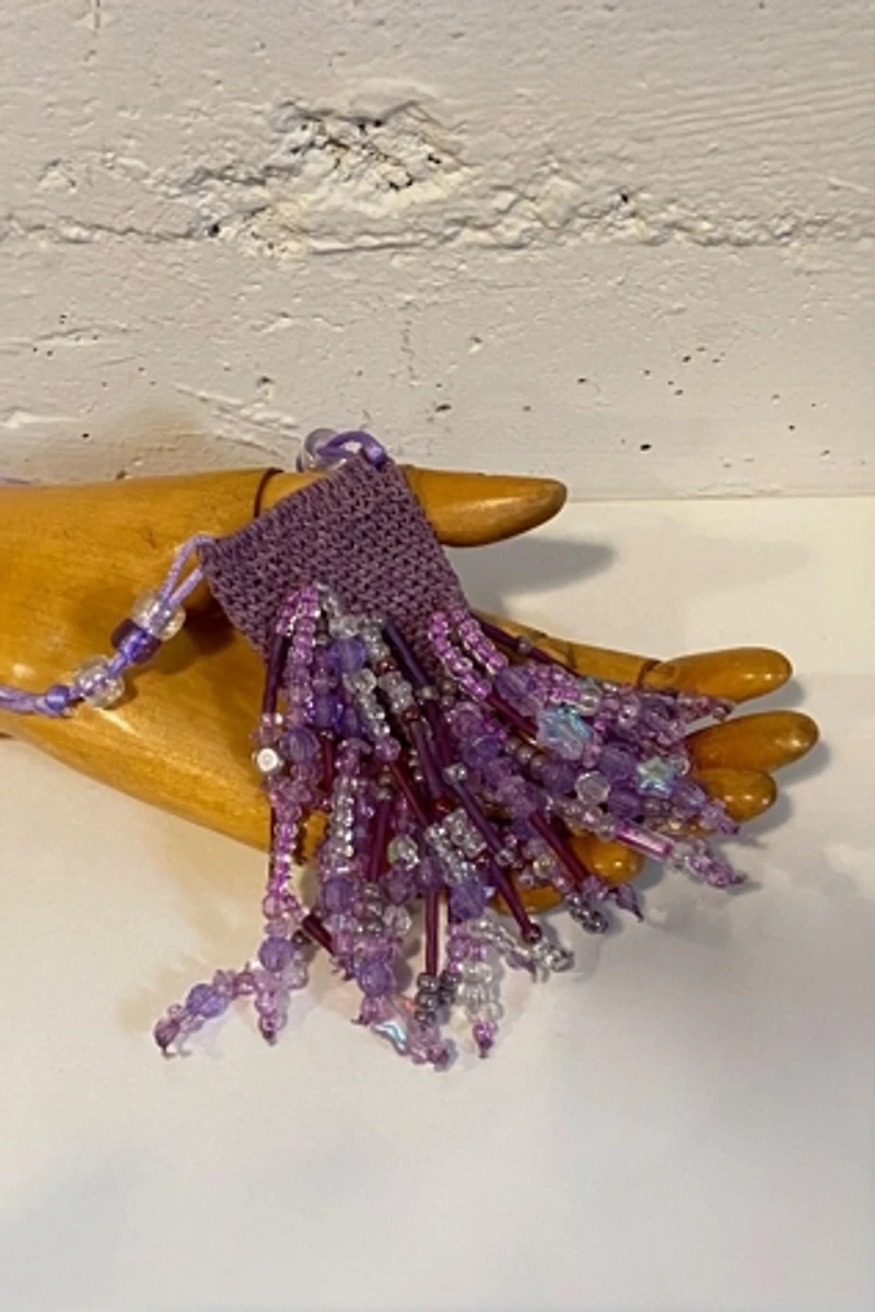 Y2k Handmade Crochet Mystic Pouch Necklace Selected by BusyLady Baca & The Goods