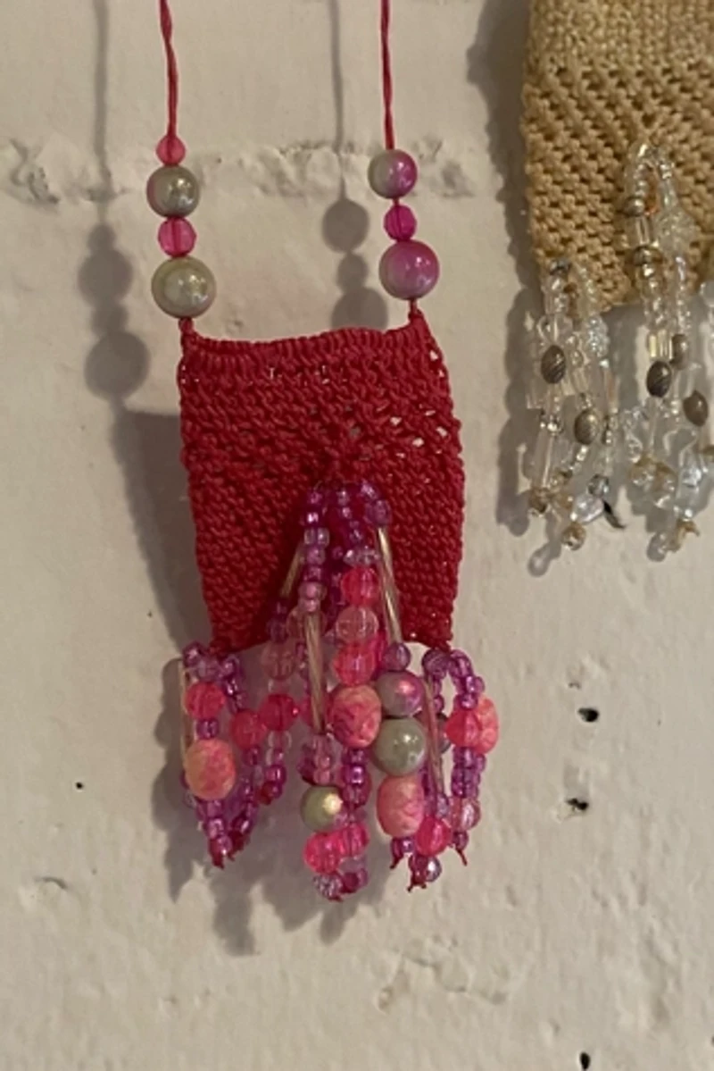 Y2k Handmade Crochet Mystic Pouch Necklace Selected by BusyLady Baca & The Goods
