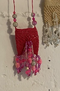 Y2k Handmade Crochet Mystic Pouch Necklace Selected by BusyLady Baca & The Goods