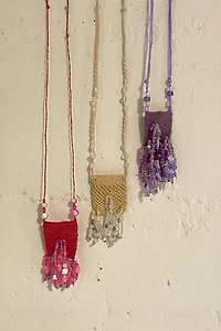 Y2k Handmade Crochet Mystic Pouch Necklace Selected by BusyLady Baca & The Goods