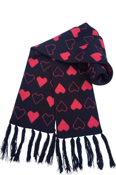 1970's Heart Knit Scarf Selected by Garbage Soup