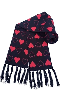 1970's Heart Knit Scarf Selected by Garbage Soup