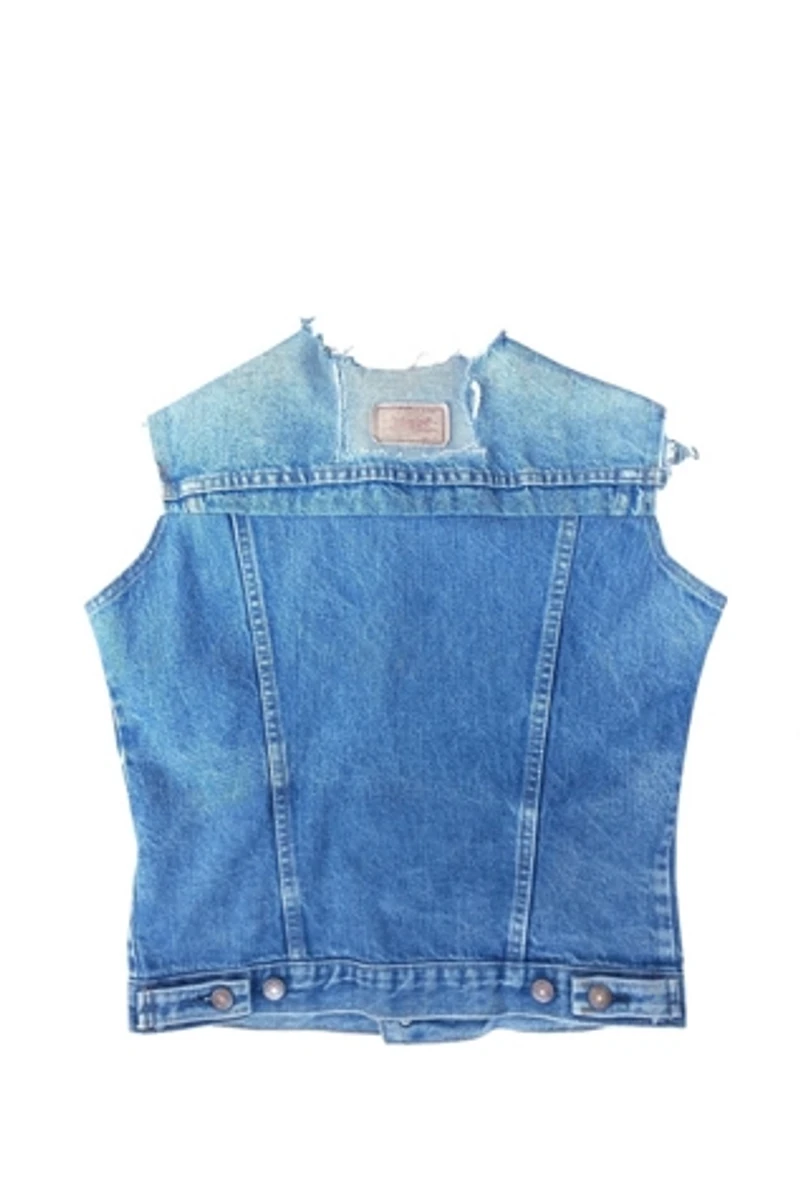 Upcycled Levi's Denim Jacket Vest Selected by Garbage Soup